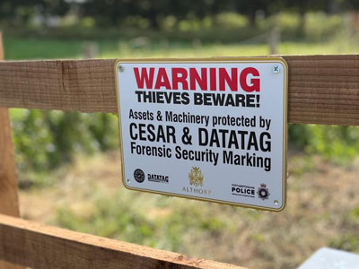 ALTHORP ESTATE STRENGTHENS SECURITY WITH CESAR AND DATATAG TO DETER RURAL CRIME